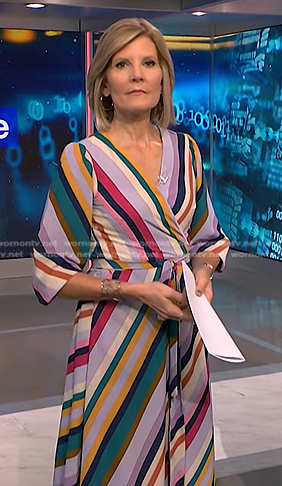 Kate's multicolor striped wrap dress on NBC News Daily