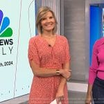 Kate’s red printed wrap dress on NBC News Daily