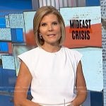 Kate’s white cap sleeve sheath dress on NBC News Daily