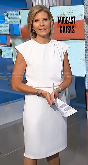 Kate's white cap sleeve sheath dress on NBC News Daily