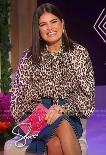 Kathy Buccio's leopard print blouse on Sherri