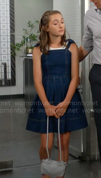 Katie's denim dress on The Young and the Restless