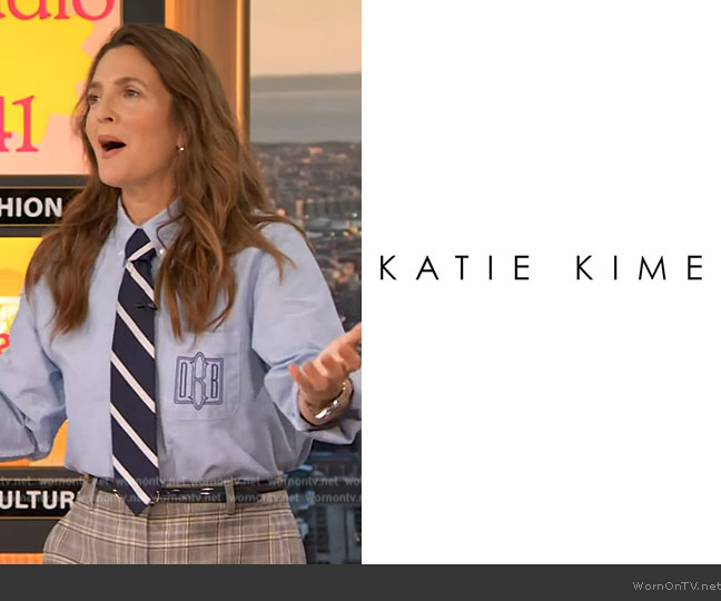 Katie Kime Custom Designed Shirt worn by Drew Barrymore on The Drew Barrymore Show