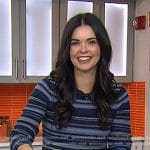 Katie Lee Biegel’s blue striped knit dress on Today