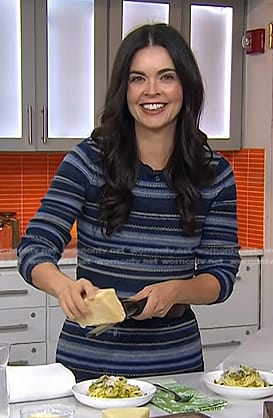 Katie Lee Biegel's blue striped knit dress on Today