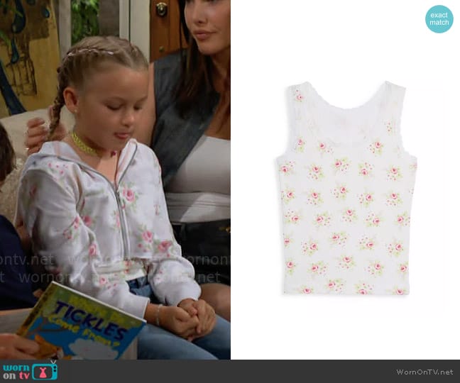 KatieJnyc Wren Tank in Summer Floral worn by Kelly Spencer (Sophia Paras) on The Bold and the Beautiful