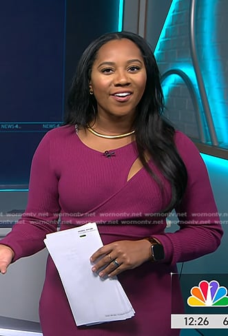 Kay's pink cutout dress on NBC News Daily