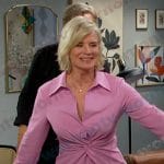 Kayla’s pink twist front shirtdress on Days of our Lives