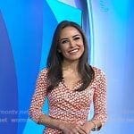 Kaylee’s orange printed wrap dress on Today