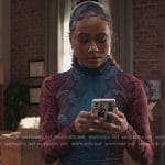 Keisha’s snake print ruched dress on All American Homecoming