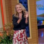 Kelly’s floral print skirt on Live with Kelly and Mark