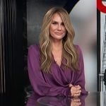 Keltie’s purple draped mini dress on E! News