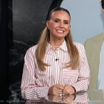 Keltie’s pink striped shirtdress on E! News