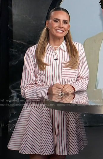 Keltie's pink striped shirtdress on E! News