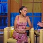 Kerry Washington’s pink floral top and skirt on Good Morning America