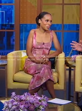 Kerry Washington’s pink floral top and skirt on Good Morning America