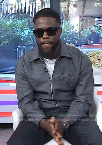 Kevin Hart's gray zip shirt on Today