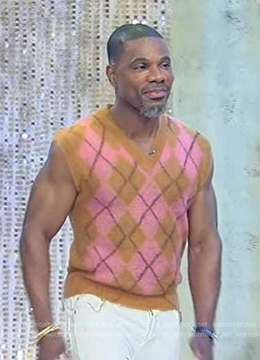 Kirk's argyle vest on Tamron Hall Show