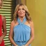 Kit’s blue halter neck midi dress on Access Hollywood