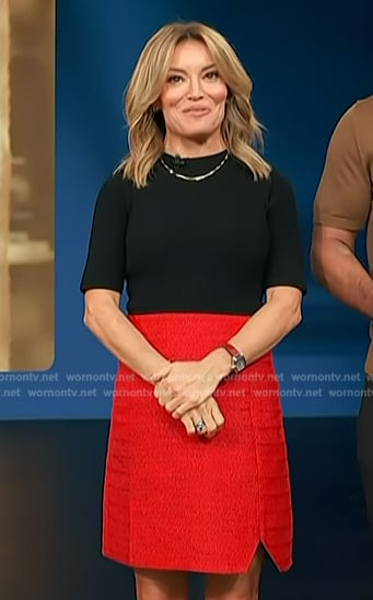 Kit's colorblock mini dress on Access Hollywood