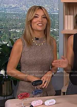 Kit's belted sleeveless mini dress on Access Hollywood