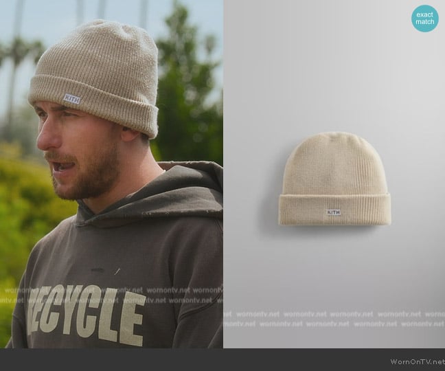 Kith Classic Beanie worn by Johnny Manziel on Selling Sunset