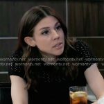 Kristina’s black crochet short sleeve top on General Hospital