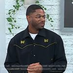 Kwame Onwuachi’s black butterfly embroidered shirt on Today