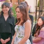 Lacey Chabert’s white floral dress on Celebrations with Lacey Chabert