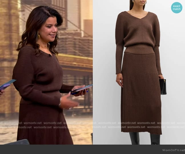 Lafayette 148 Ribbed Drop Shoulder Top worn by Ana Navarro on The View