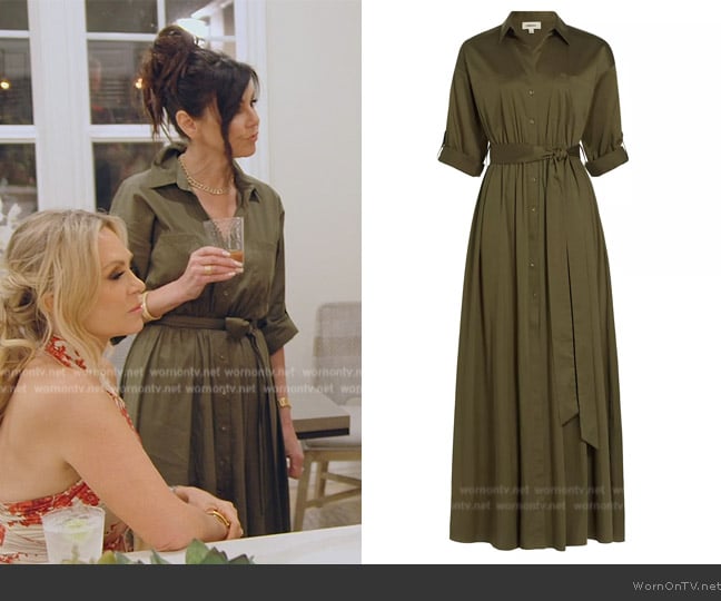 L'Agence Cammi Belted Shirtdress worn by Heather Dubrow on The Real Housewives of Orange County