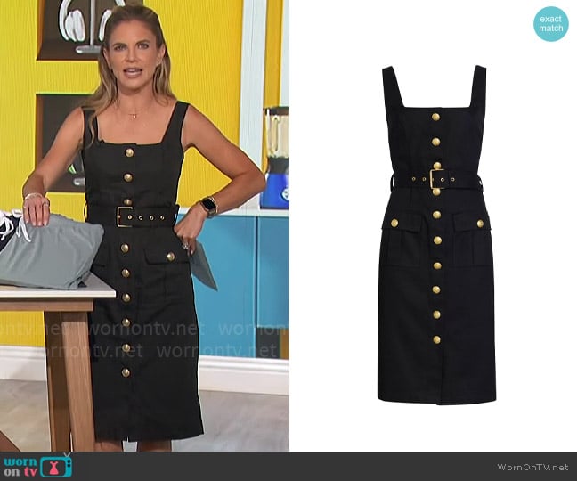 L'Agence Idy Button-Front Dress worn by Natalie Morales on The Talk