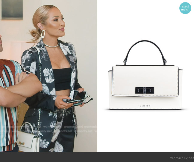 Lambert Le Simone - Sac a main en cuir vegan pearl worn by Mary Fitzgerald on Selling Sunset