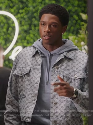 Lando’s printed denim jacket on All American Homecoming