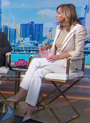 Lara's beige slingback pumps on Good Morning America