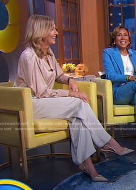 Lara’s beige slingback pumps on Good Morning America