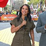 Laura’s khaki green utility dress on Today