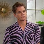 Leo’s pink zebra print shirt on Days of our Lives