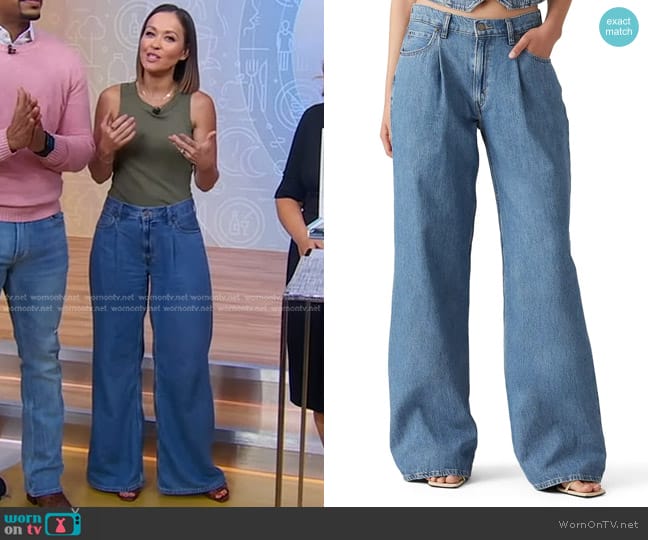 Levi's Baggy High Waist Wide Leg Dad Jeans worn by Eva Pilgrim on Good Morning America