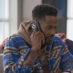 Lewis’s blue plaid flannel shirt on Reasonable Doubt