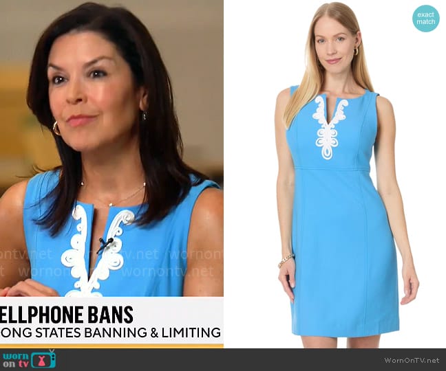 Lilly Pulitzer Trini Dress worn by Meg Oliver on CBS Mornings