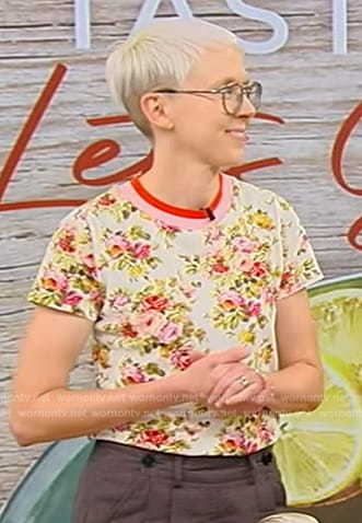 Lish Steiling's floral print tee on Tamron Hall Show