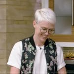 Lish Steiling’s floral jacquard vest on Live with Kelly and Mark