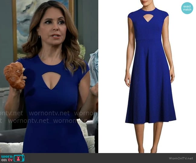 LK Bennett Cyra dress worn by Olivia Falconeri (Lisa Lo Cicero) on General Hospital