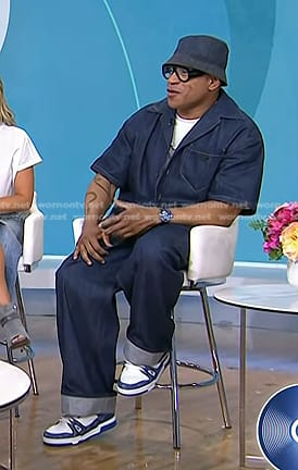 LL Cool J's denim short sleeve shirt and jeans on Today