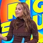 Lori’s brown ruched side dress on Good Morning America