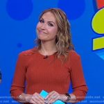 Lori’s brown ribbed dress on Good Morning America