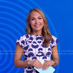 Lori’s white and blue printed dress on Good Morning America