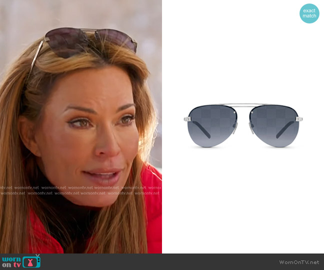 Louis Vuitton Clockwise Sunglasses worn by Britani Bateman on The Real Housewives of Salt Lake City