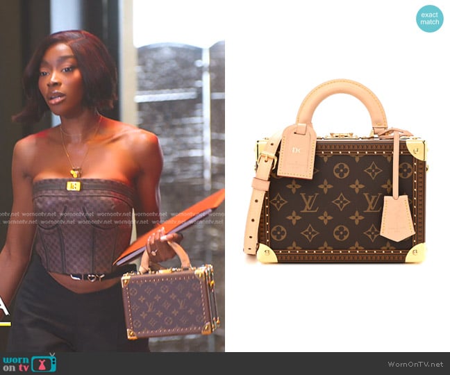 Louis Vuitton Monogram Petite Valise Bag worn by Chelsea Lazkani on Selling Sunset